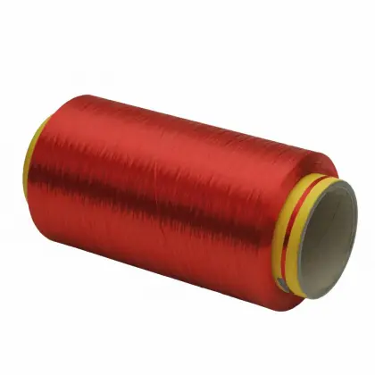 1000d/192f High Tenacity polyester red yarn 60tpm