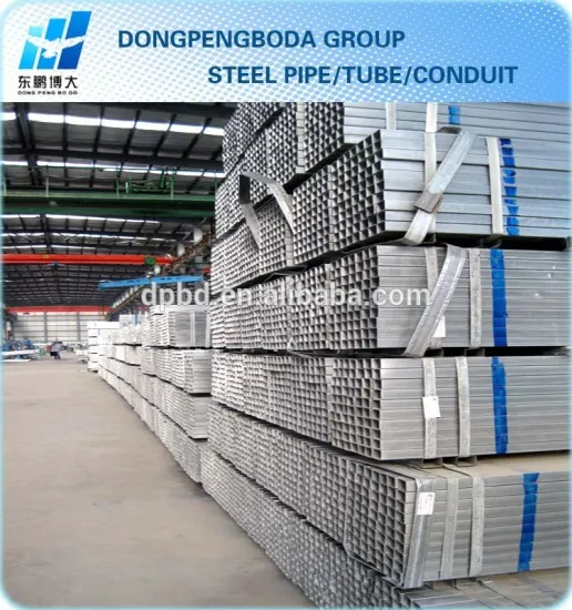 pre galvanized square tubing