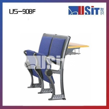 US908 high-end upholstered school student chair and desk for lecture