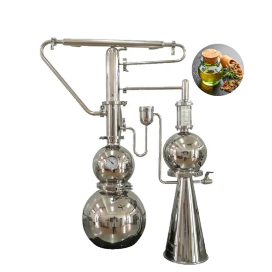 Stainless Steel Steam Distillation Plants Machine Lavender Essential Oil Extractor and Rose Water Distiller