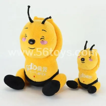 Custom stuffed little animal baby for kids short plush bee toy