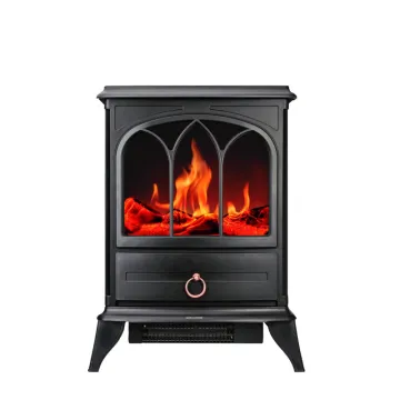 New Design-A1-3 220V 900/1800W Black 3 Sided Electric Fireplace with Safety Thermal Cut-Off