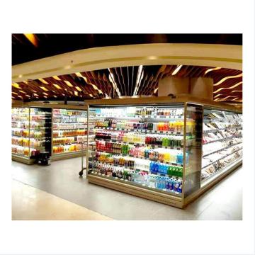 Supermarket Commercial Fruit Open Upright Display Cooler Chiller Refrigerator for Vegetables