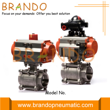 Pneumatic Actuator 3-Piece Ball Valve With Limit Switch