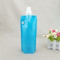 Customized reusable bottle-shaped plastic standing-up bag