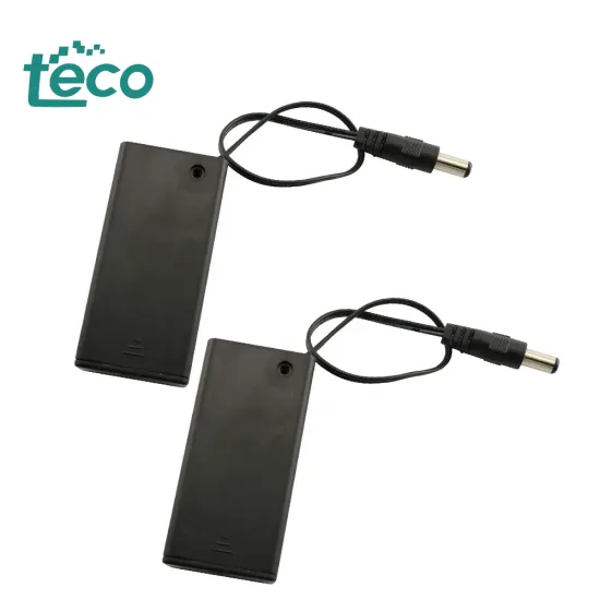 9V Battery Box with Cover, Switch, and 5.5x2.1mm DC Plug Lead: Complete Accessory Kit