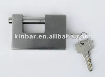 High security brass rectangular padlock