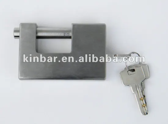 High security brass rectangular padlock