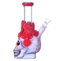 Bong de bécher en verre humain dessiné à la main, Bong Halloween mignon, pipe d'eau en verre borosilicate, narguilé en verre