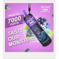 Vape descartável R&amp;M Monster atingiu 7000 puffs