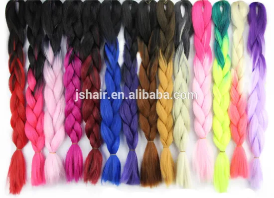 6A 7A 8A Thick ends Hot Selling Unprocessed synthetic hair, crochet braids with human hair extension