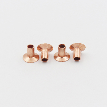 Customized Flat Round Head Semi-Hollow Copper Rivet Contact Switch with Special-Shaped Solid Rivets