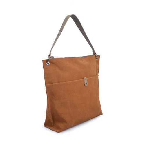 Moda para mujer Bolsos de cuero de gamuza Hobo Bolsa de asa superior