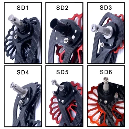 Bicycle Ceramic Bearing Carbon Fiber Jockey Pulley Rear Derailleur 17T for SRAM Red AXS/Force AXS and Shimano