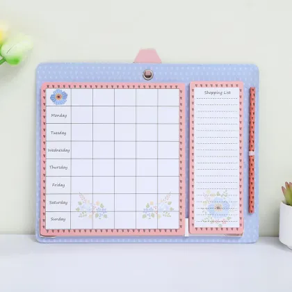 Custom 6x9 Inches Magnetic Notepad, 60 Pages, Leather-Look Planner