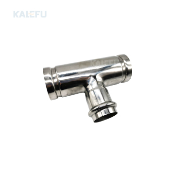 Hot Selling SS Grooved Double Compression Reducer TEE for Water Pipe Fittings