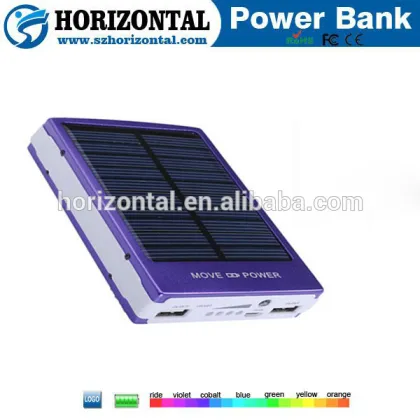 New Energy Friendly portable power bank 1000mAh universal solar power bank for laptop