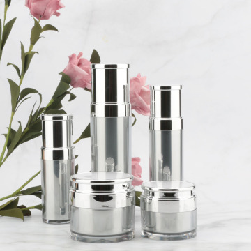 Luxury Silver mashroom shape acrylic cream bottles