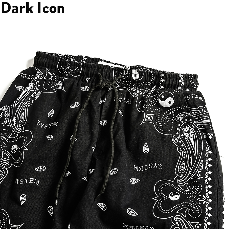 Dark Icon Bandana Jogging Pants Men Women Elastic Waist Side Pockets Men's Pants Trousers