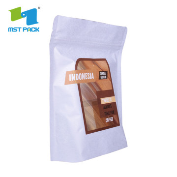 Standing kraft paper box coffee powder pouches bags zipper