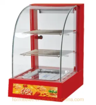 Electric Food Warmer Display Cabinet 38cm 66cm 95cm Curved Glass Food Warming Showcase
