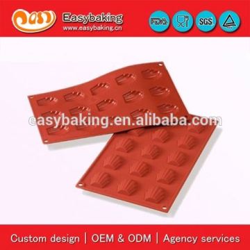 15 Cavities mini madeleine bakeware silicone cake mold