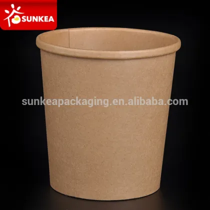 Paper soup pail, cup a soup, packaging for soup