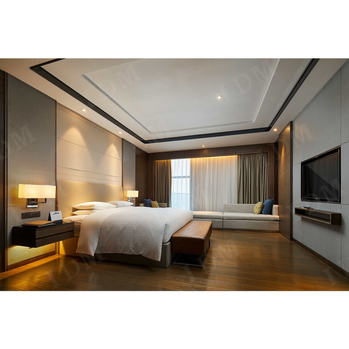 Projeto de hotel de luxo móveis de quarto de cama modernos