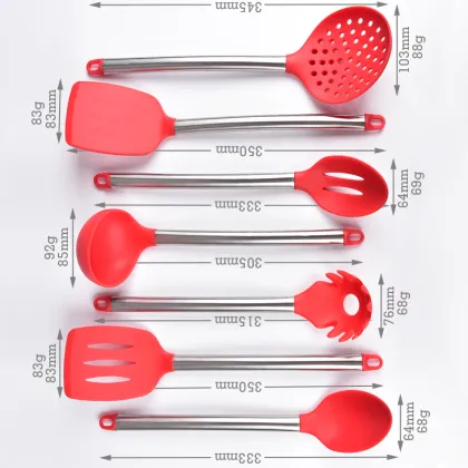 Cooking tools stainless steel silicone kitchen utensils