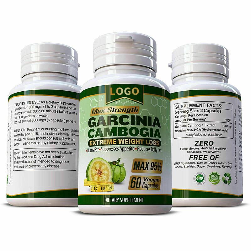 OEM/ODM Vegan Weight Loss Appetite 100% Natural Pure HCA Extract Slimming Garcinia Cambogia Capsules