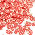 Simulated Red Spotted Mushroom Shaped Polymer Clay Nail Arts Decoration Mini Slice Handmade Phone Shell Ornaments Charms