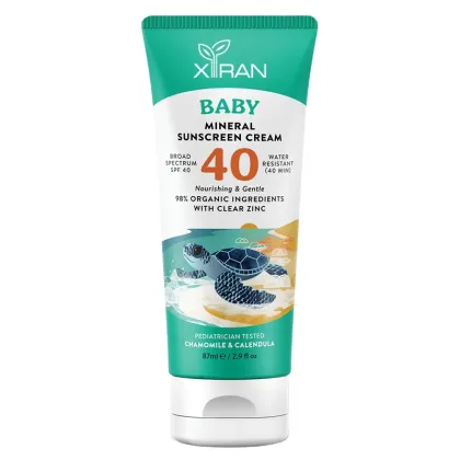 Private Label SPF 40 Baby & Kids Mineral Sunscreen - Waterproof Sun Protection