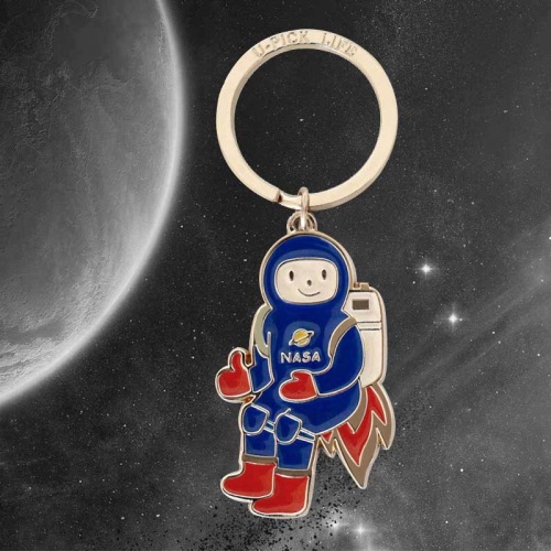 creative spaceman plastic key chains