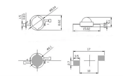 epistar 1W high power light emitting diode