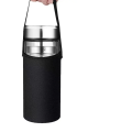 Doppelwandborosilikatglaswasserflasche mit Infuser