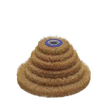 Best Selling Crimp Brass Coated Steel Wire Wheel Polishing Brush for Welding