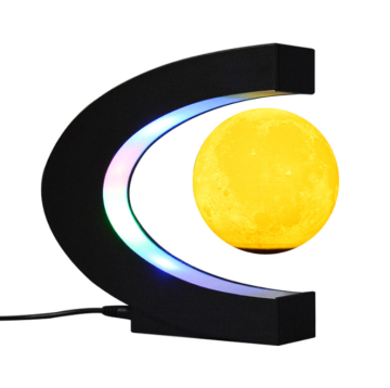 2024 Top Trend: Custom Printed 3D Moon C-Shaped Magnetic Levitating Rotation Floating Ball