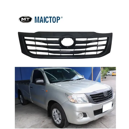 MAICTOP Auto Parts Car Front Grille for Hilux Vigo 2005-2012 All Black