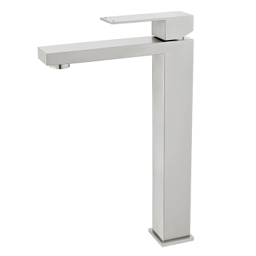 Brushed Stainless Steel Single Hole Basin Faucet