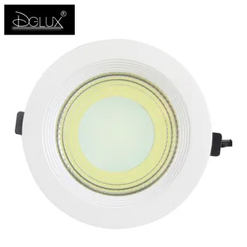DGLUX Energy-Saving LED Downlights: White 12W/15W for Commercial Shopping Malls