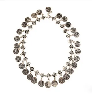 Luxury wholesale Tassel coin vintage statement necklace