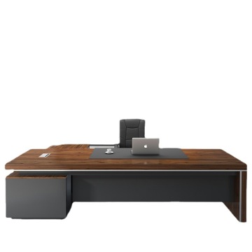 Modern Minimalist Wooden Manager's Desk for Home Office or Hall