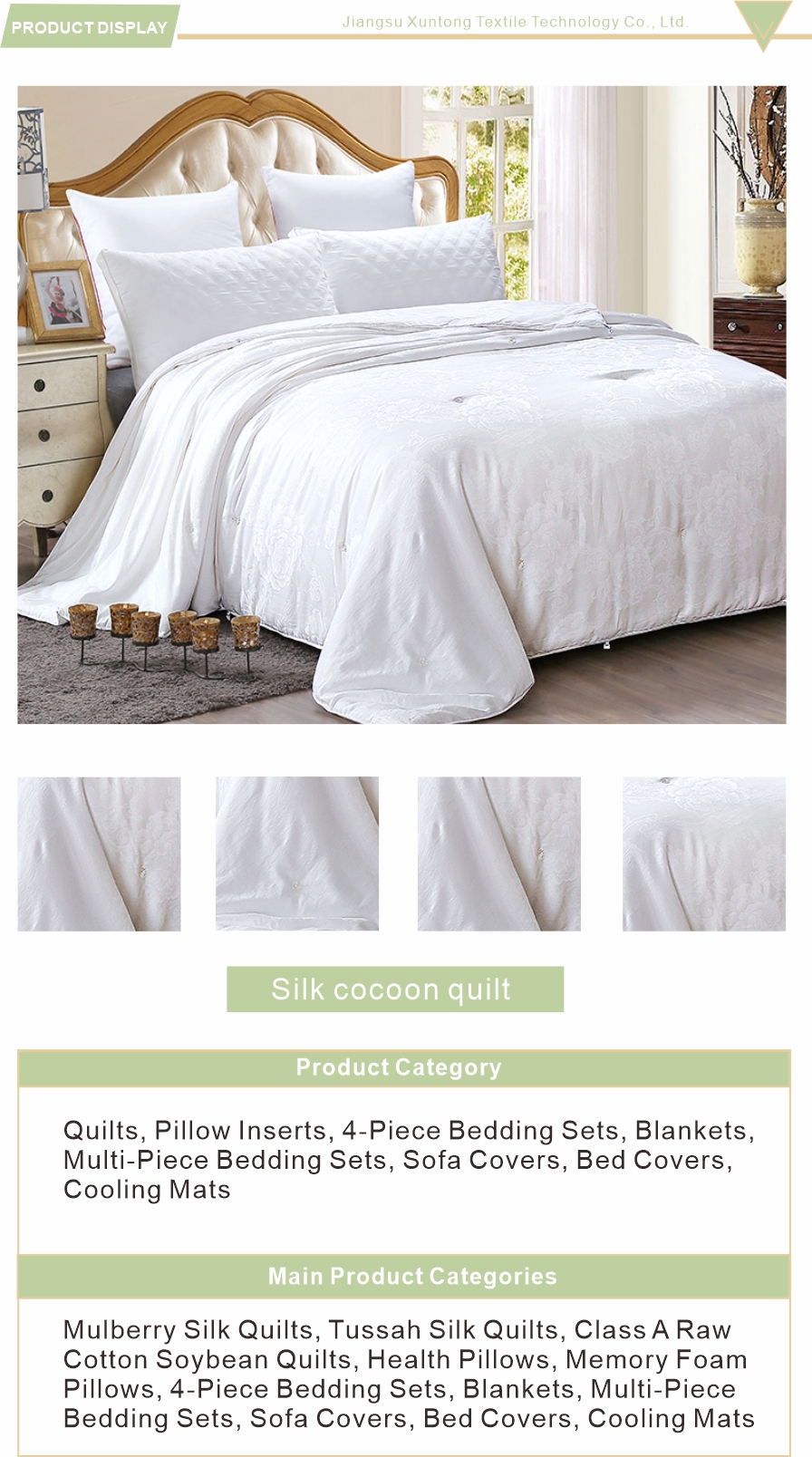 100 percent pure mulberry silk quilt