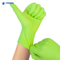 Gants de nitrile de qualité industrielle verte