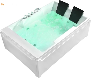 Bathroom Freestanding Spa Whirlpool Jacuzzi Bathtub with Double Almohada
