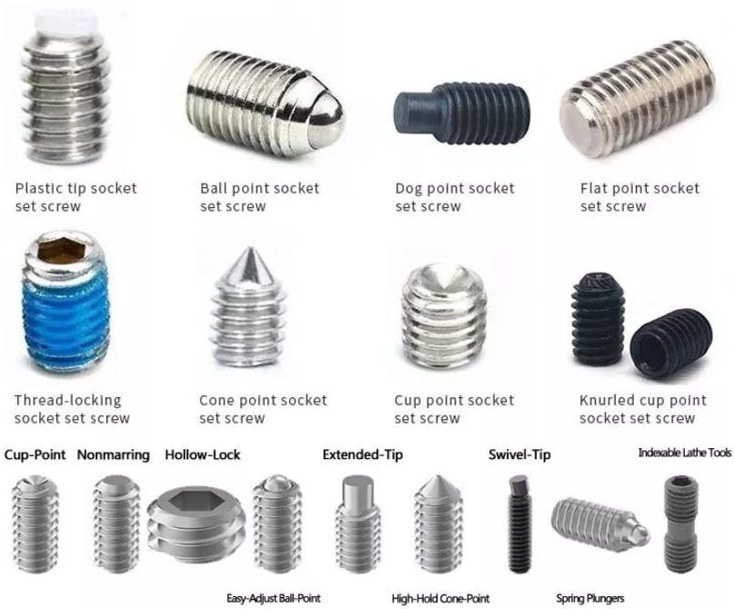 Stainless Steel304 316 Flat Point Hex Socket Grub Screw Brass or Nylon Tip  Set Screw - China Screw, Machine Screws