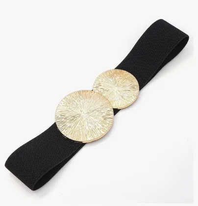 Women's Wide Elastic Belt Strap Dress