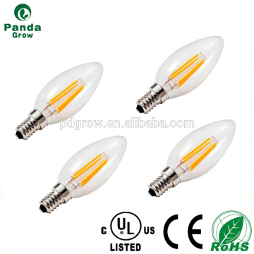 2W 4W E14 220V E12 110V AC C35 LED Filament Candle Bulbs CRI 80 360 Degree Beam Angle led bulbs