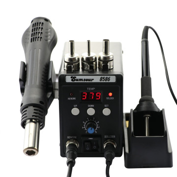 SMD 8586 Soldering and Desoldering Station: Multifunctional Auto Heat Gun with Adjustable Temperature