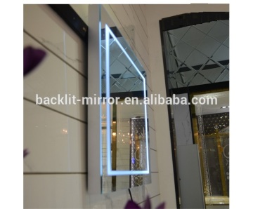 Illuminated bathroom lighted wall mirror